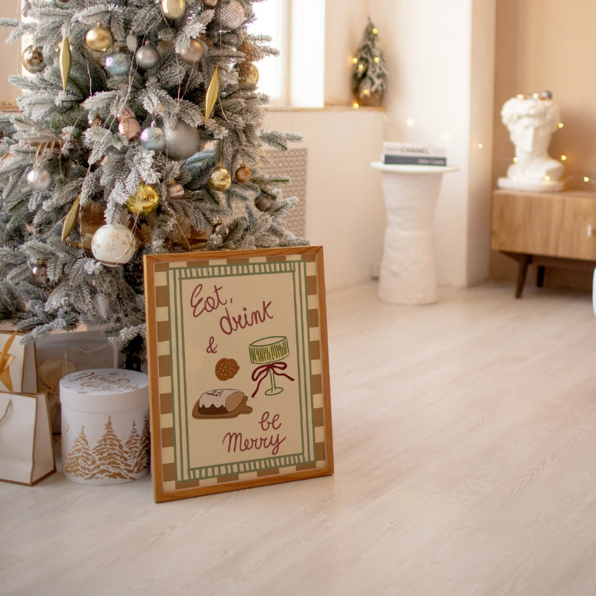 Eat Drink and Be Merry Christmas Print