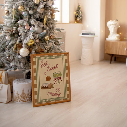 Eat Drink and Be Merry Christmas Print