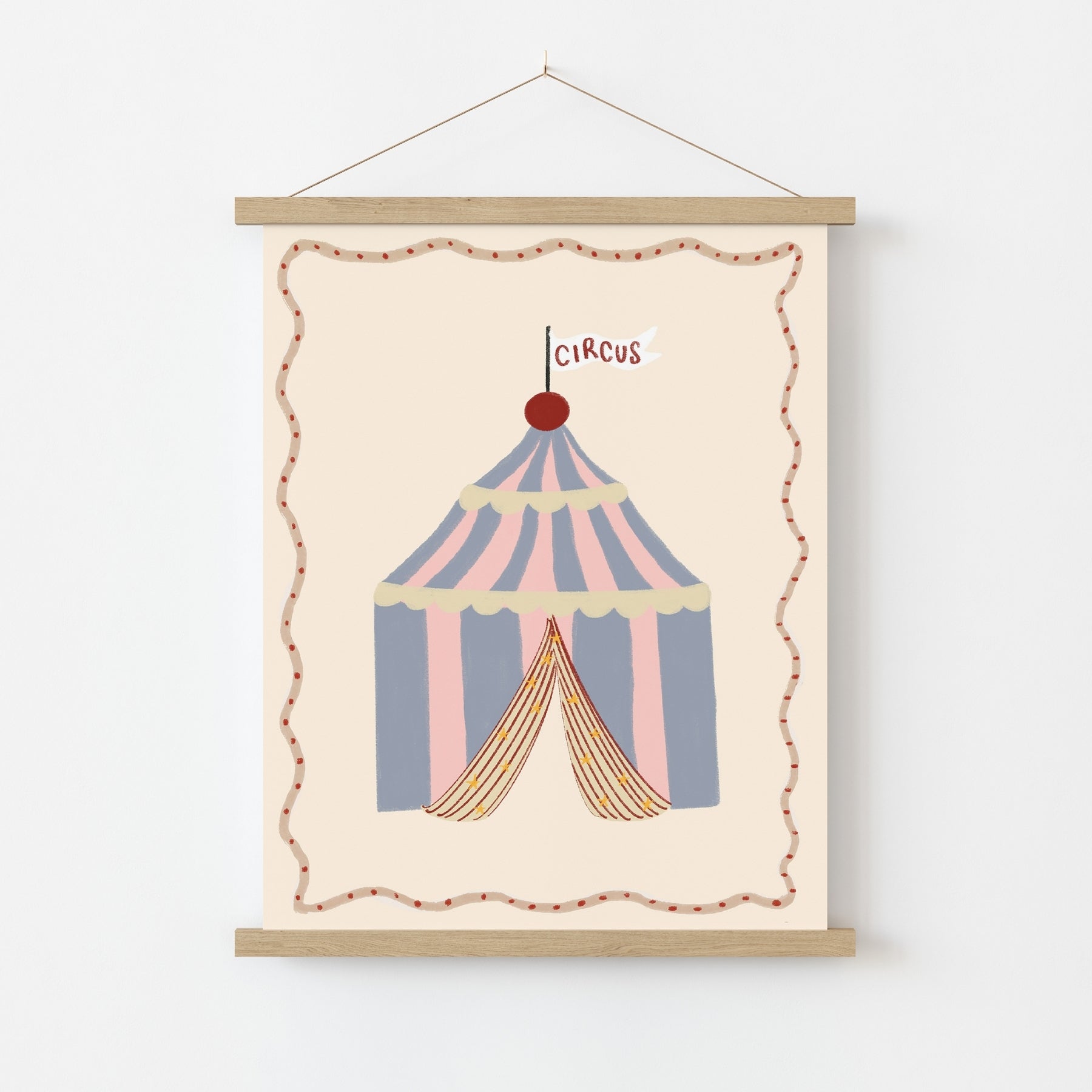 Affiche nursery avec chapiteau de cirque