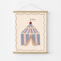 Affiche nursery avec chapiteau de cirque
