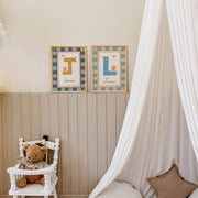 Teddy & Initial – Personalized Name Poster