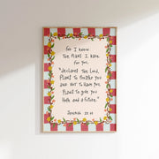Jeremiah Scripture with Flowers – Christian Wall Art