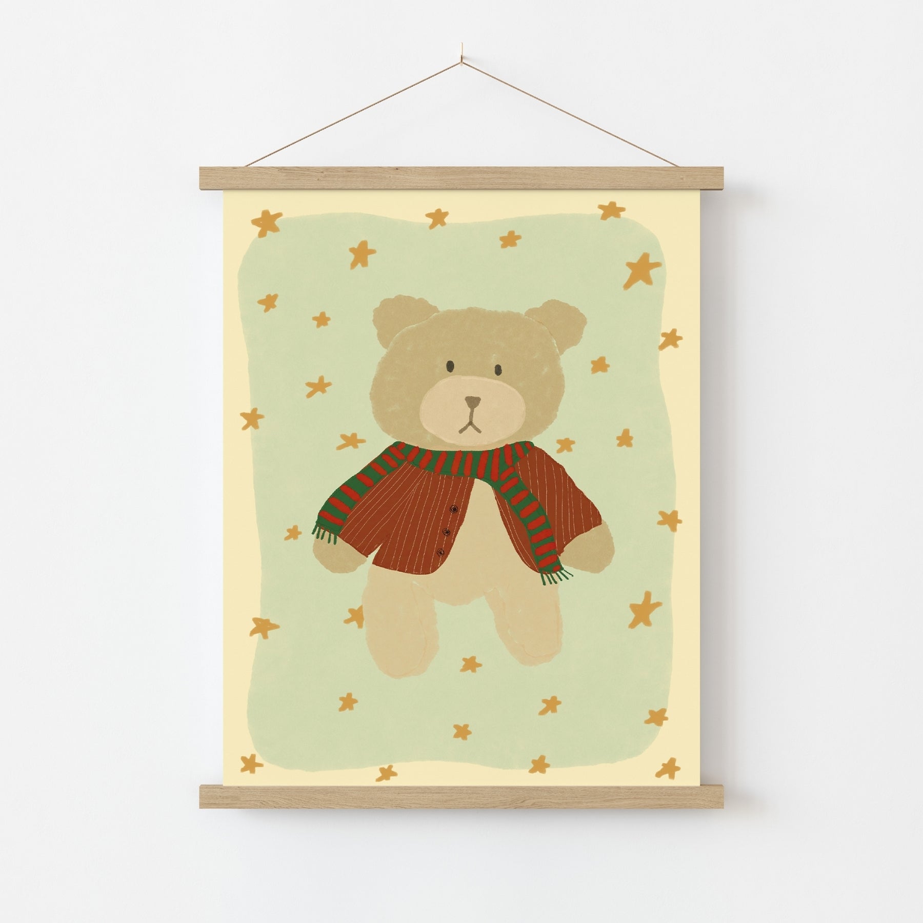 Vintage Bear Wall Art, Vintage Nursery Decor