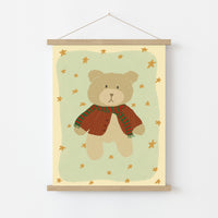 Vintage Bear Wall Art, Vintage Nursery Decor