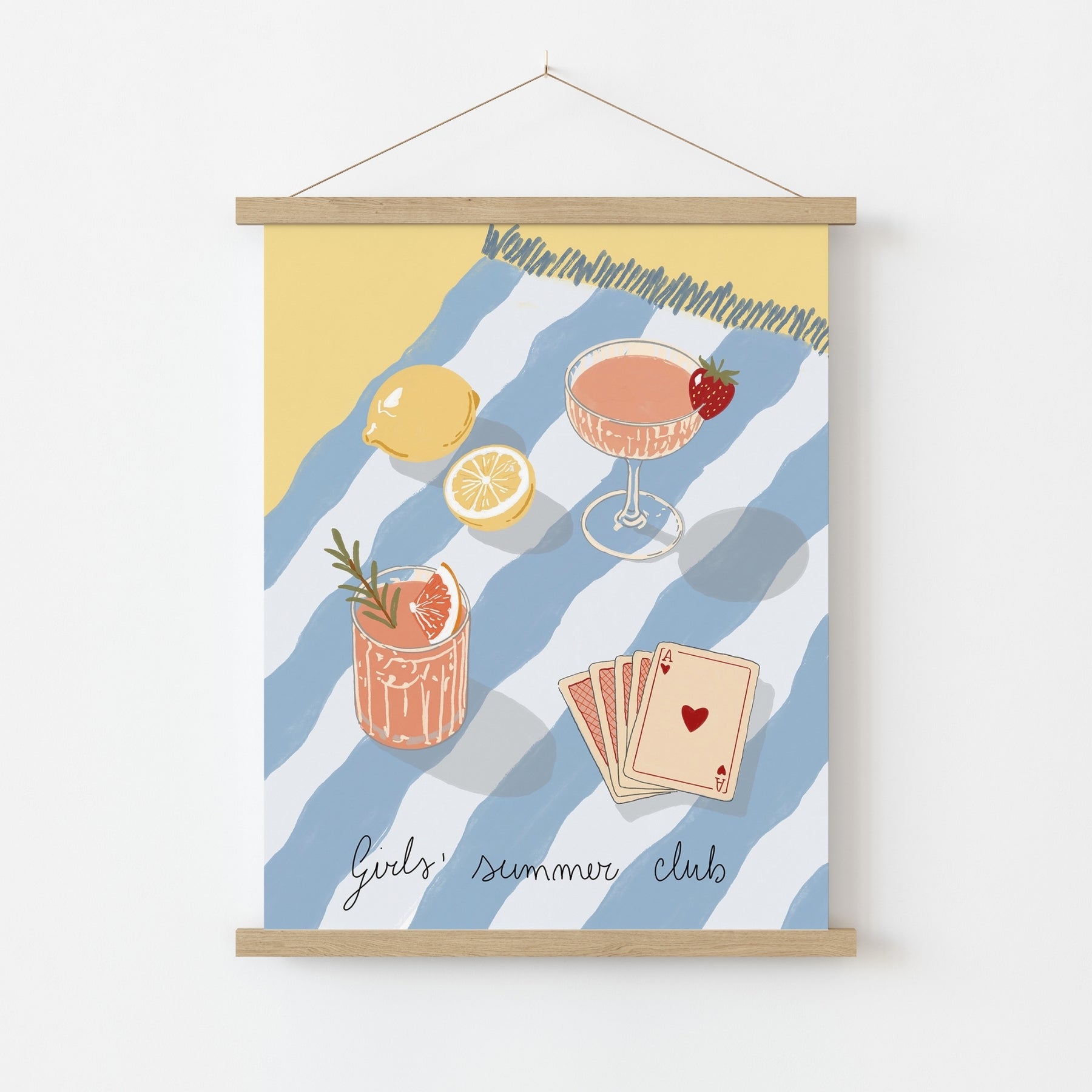 Girls Summer Club Wall Art