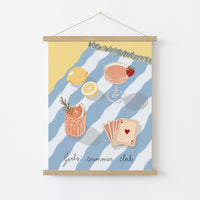 Girls Summer Club Wall Art