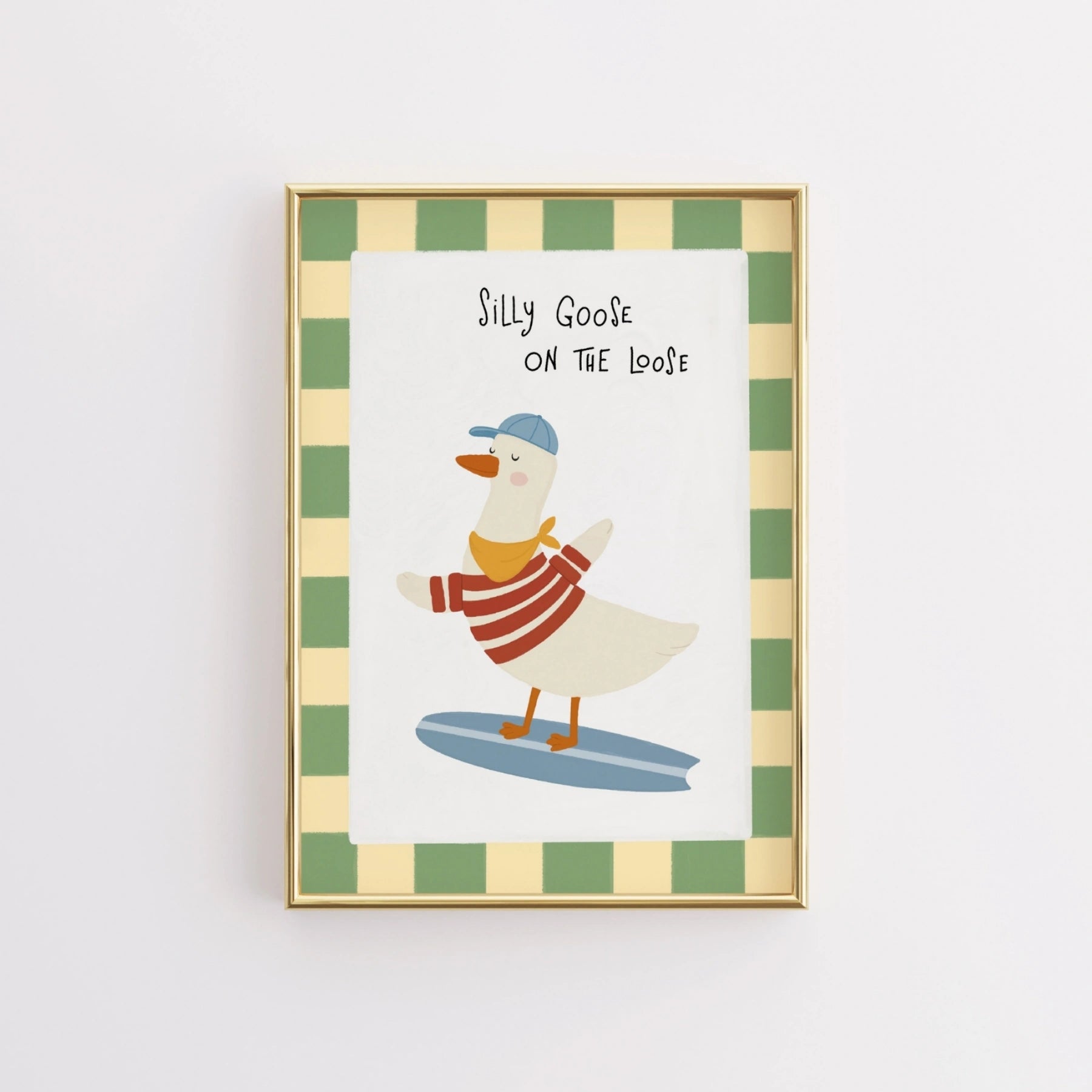 Poster con oca in stile fiabesco