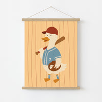 Baseball Duck Nursery Wall Art