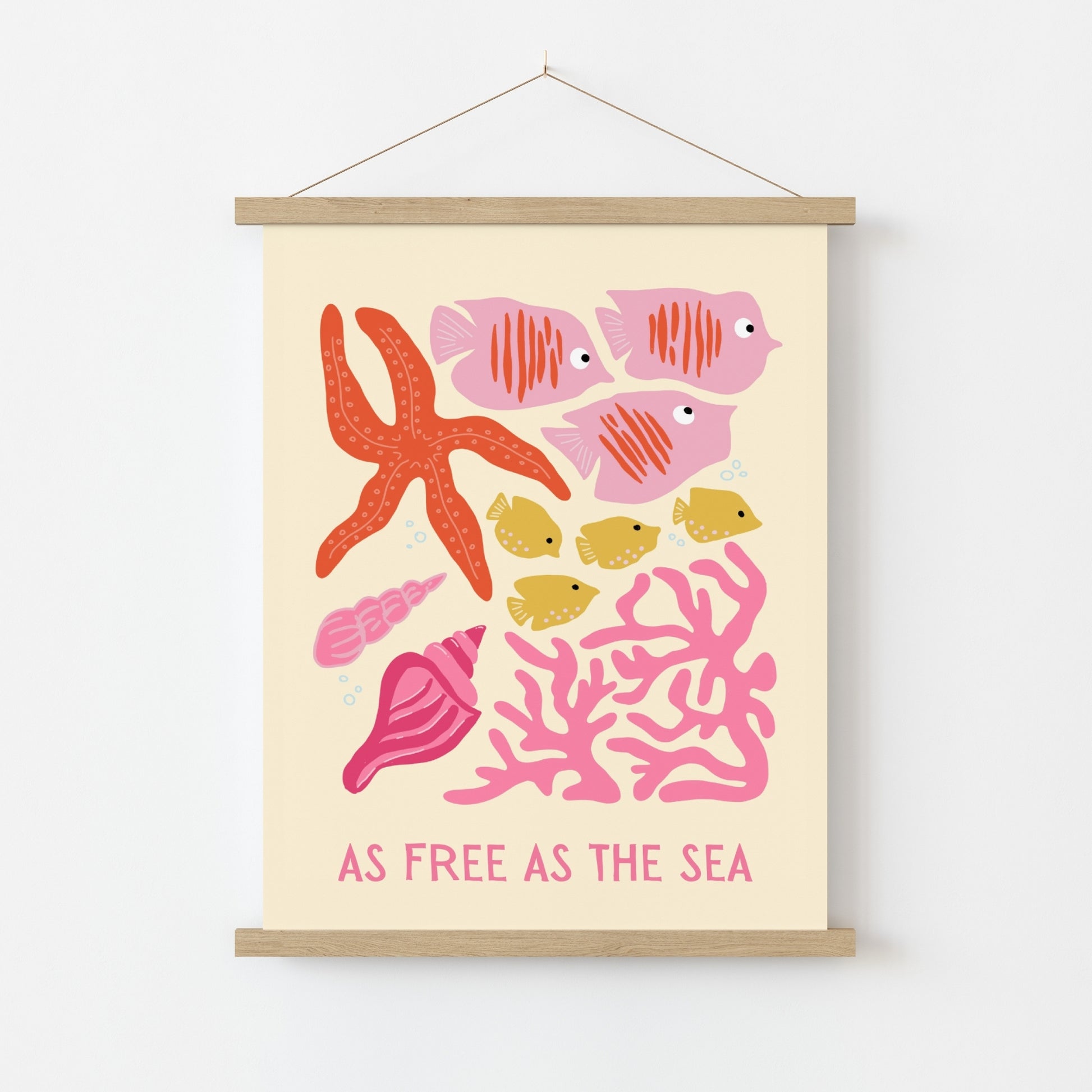 As Free As the Sea – Colorful Ocean Wall Art Print