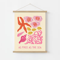 As Free As the Sea – Colorful Ocean Wall Art Print