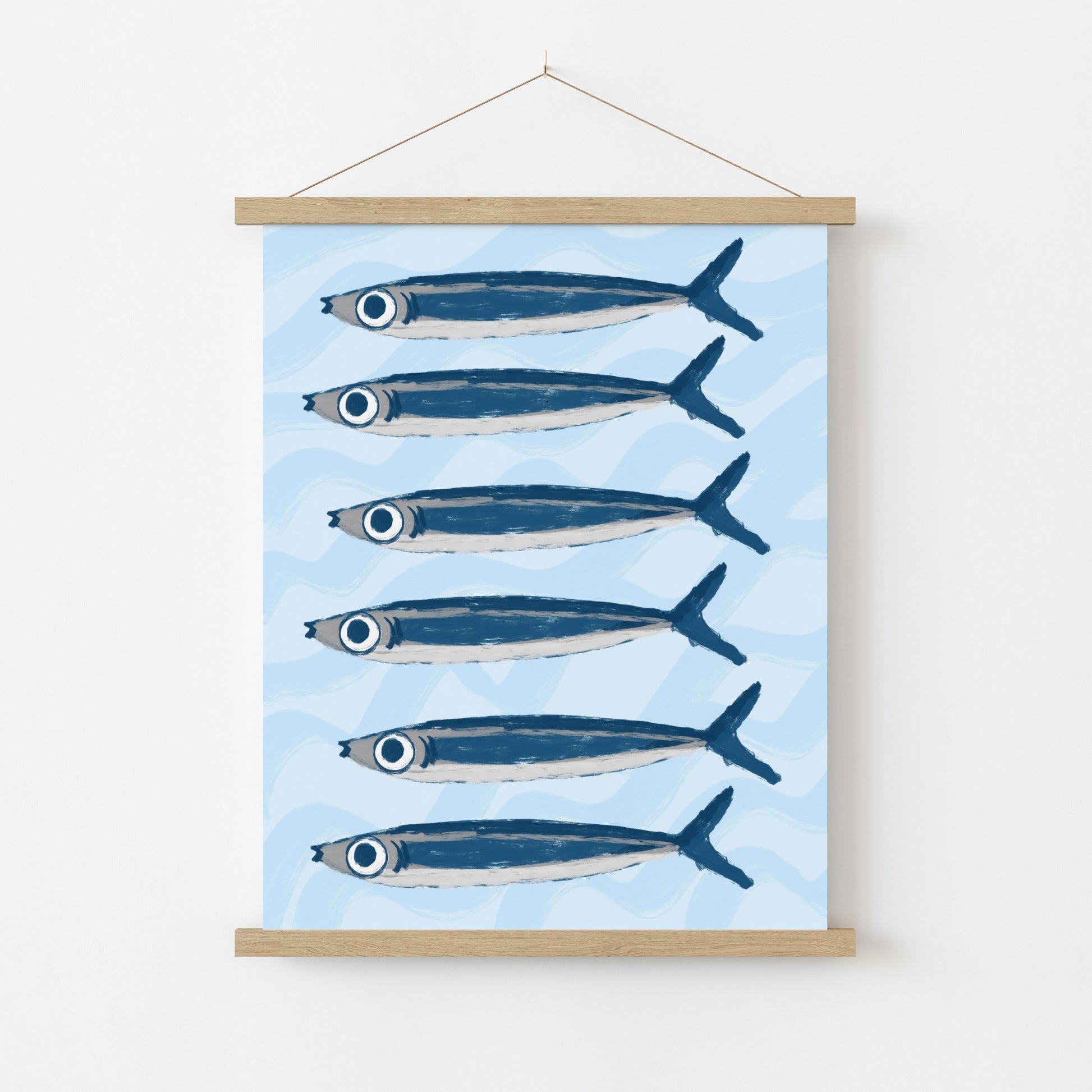 Sardine Wall Art – Coastal Fish Kitchen Print
