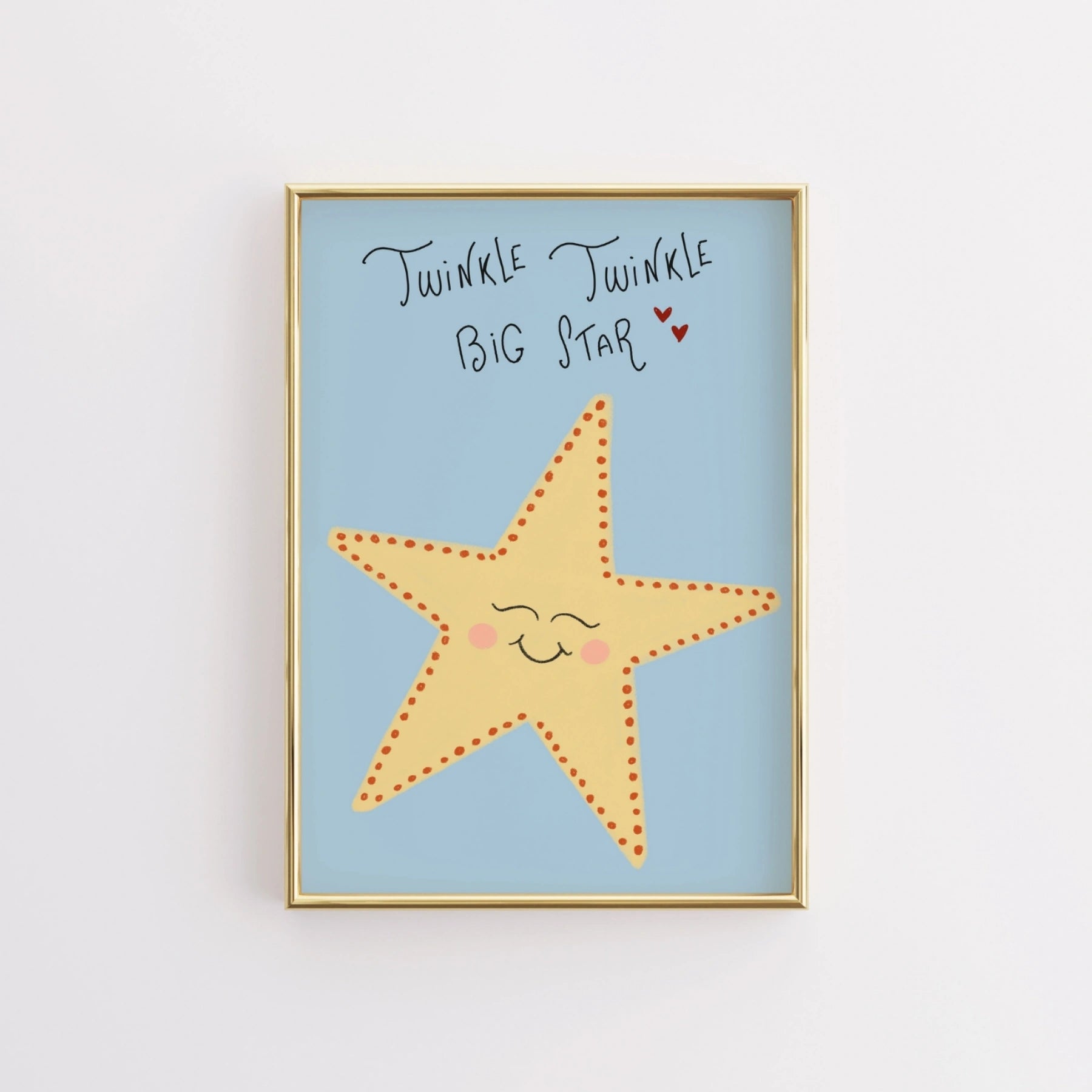 Stampa da parete con frase “Twinkle Twinkle Big Star”