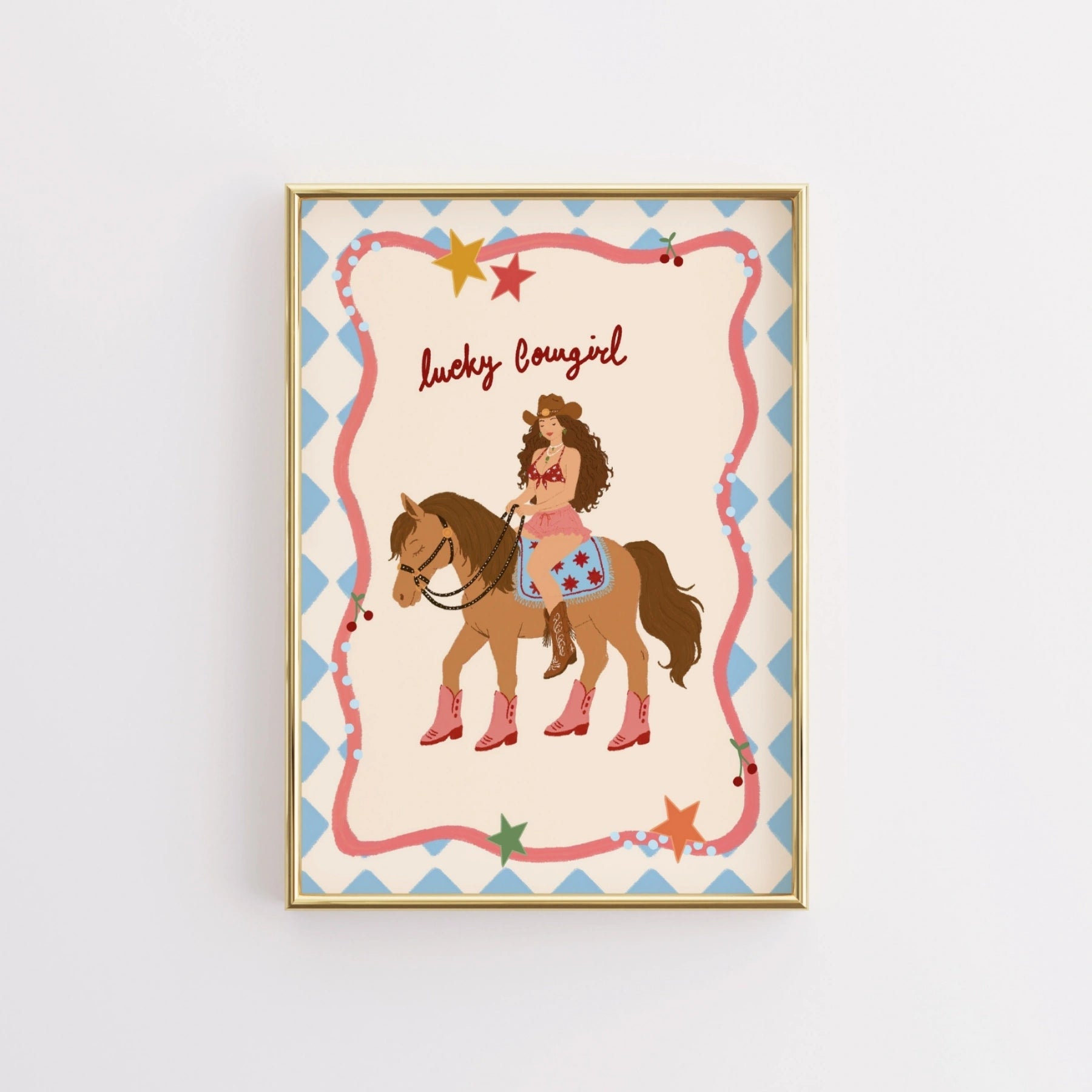 Lucky Cowgirl Wall Art