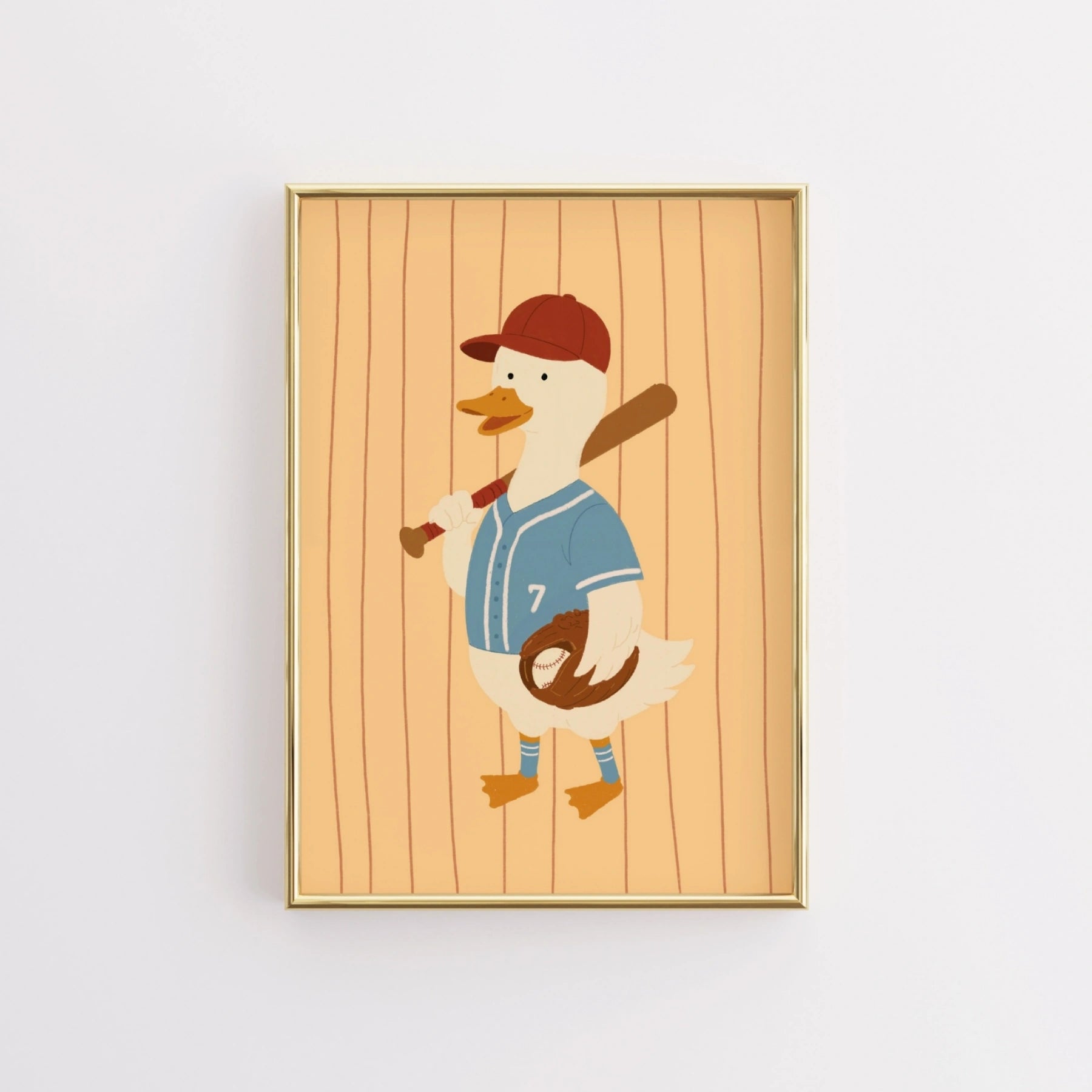 Baseball Duck Nursery Wall Art