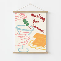 Waiting for Summer Print – Retro Cocktail Wall Art