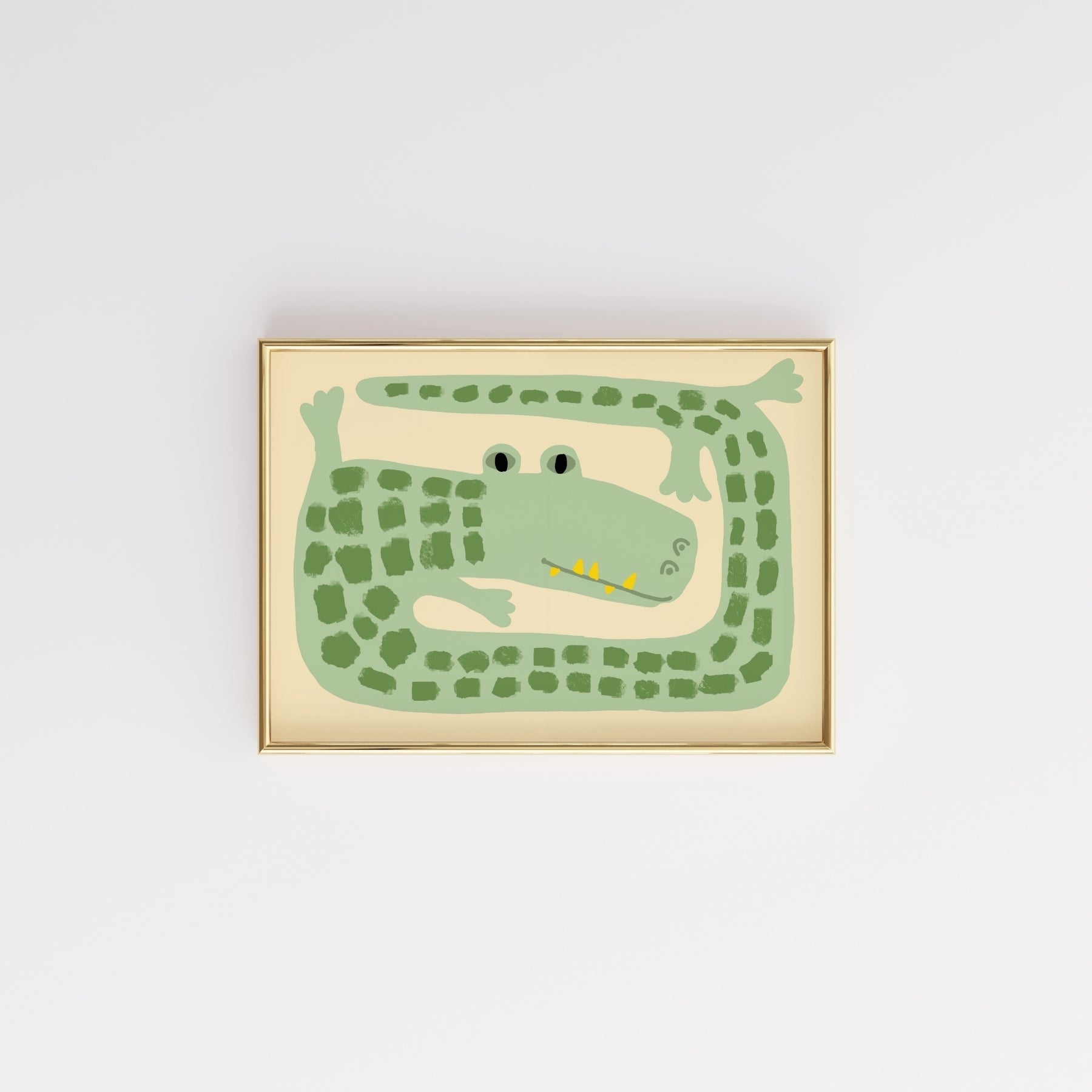 Crocodile Nursery Print – Cute Animal Wall Art for Kids