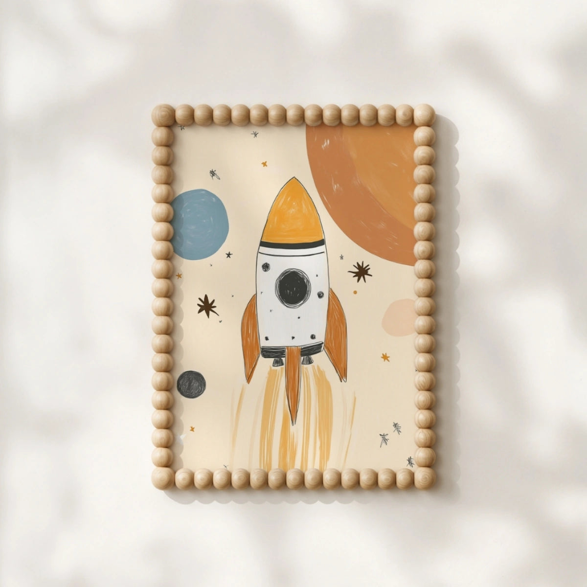 Rocket Ship Wall Art, Space Nursery Decor