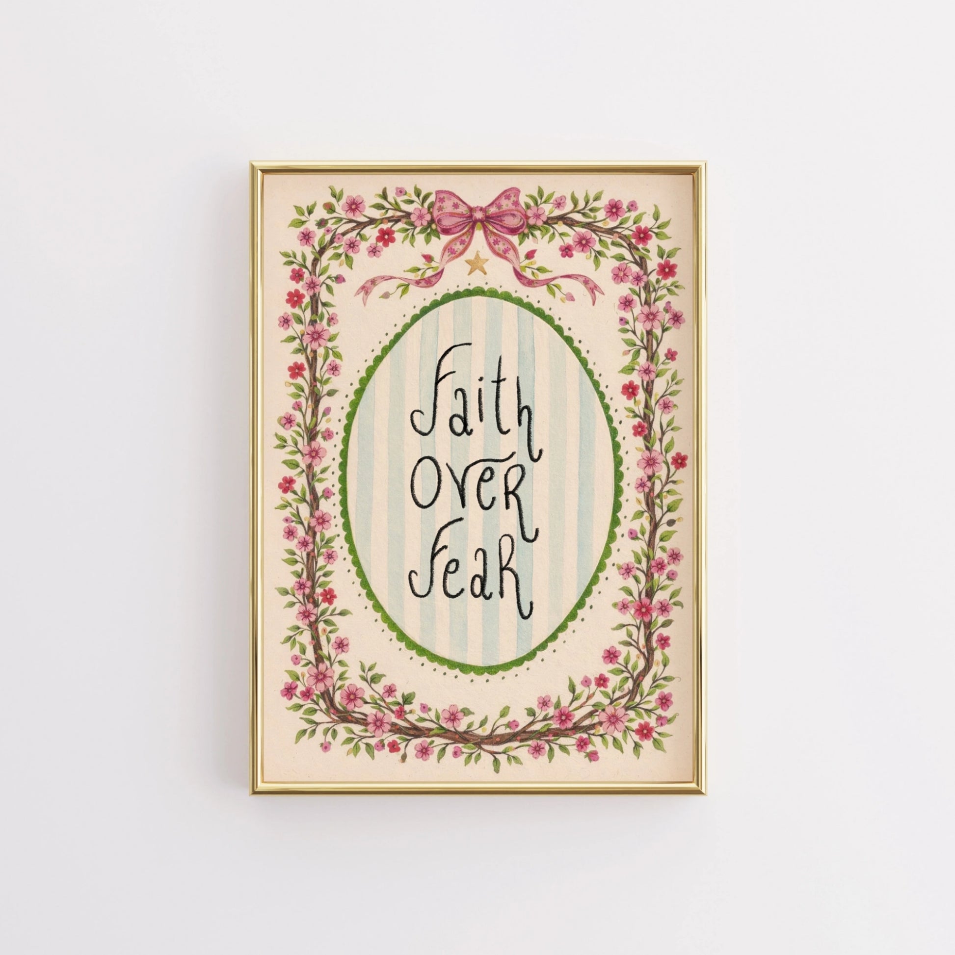 Art mural chrétien « La foi plutôt que la peur »