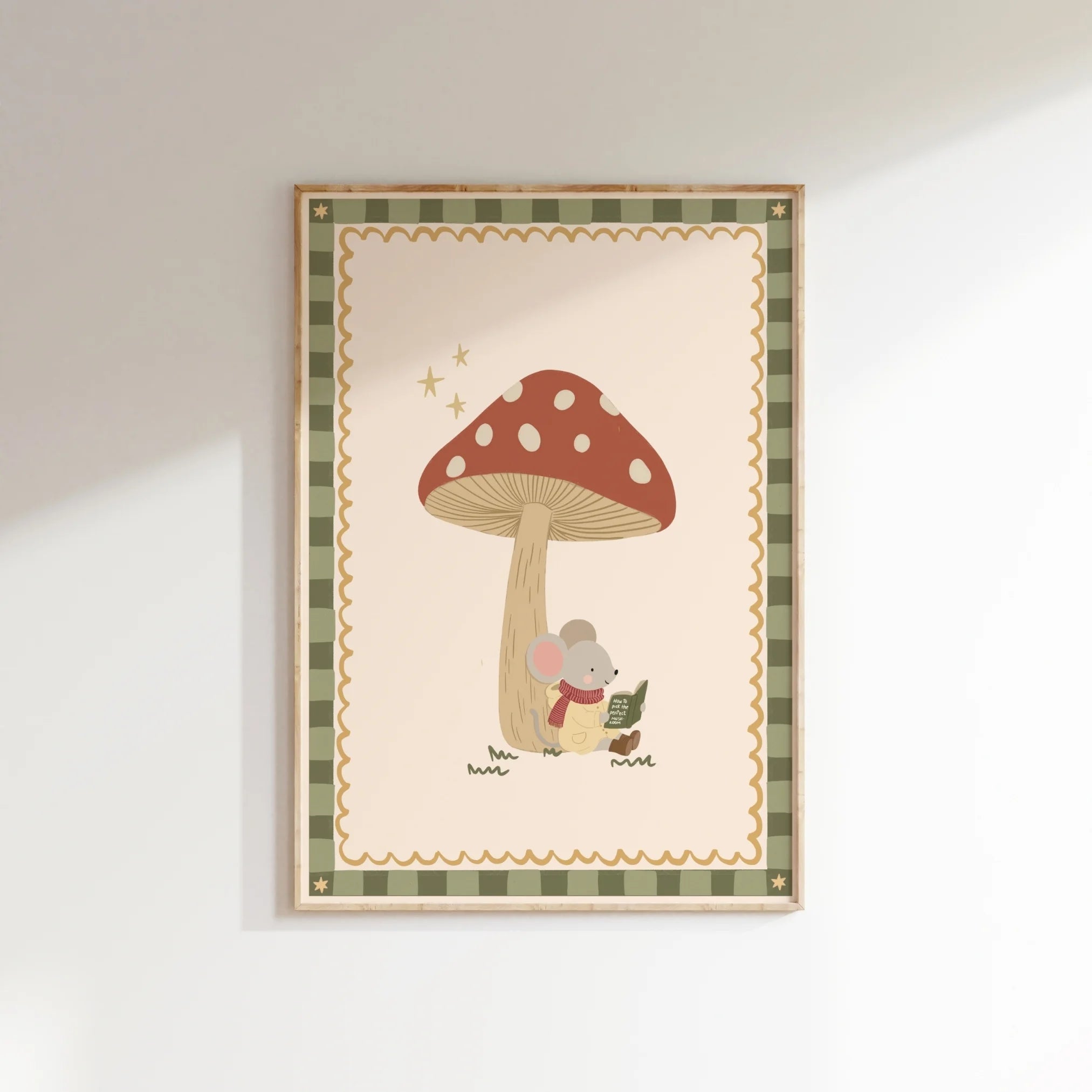 Little Mouse Under Mushroom – Nursery & Kids Wall Art