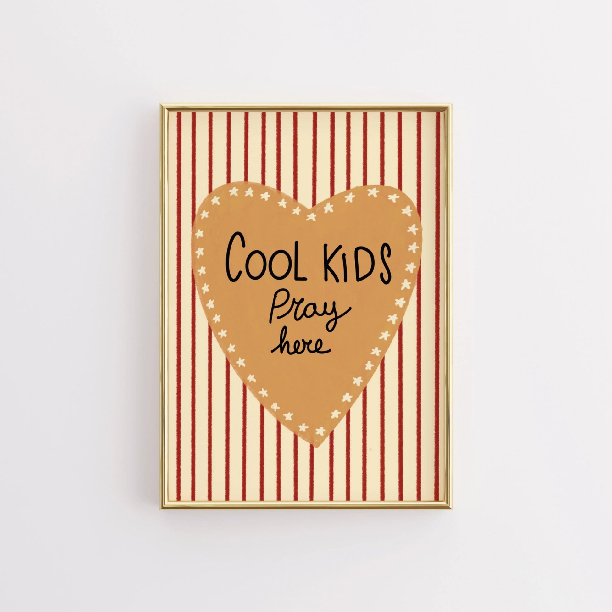 Poster vintage a righe per la cameretta dei bambini