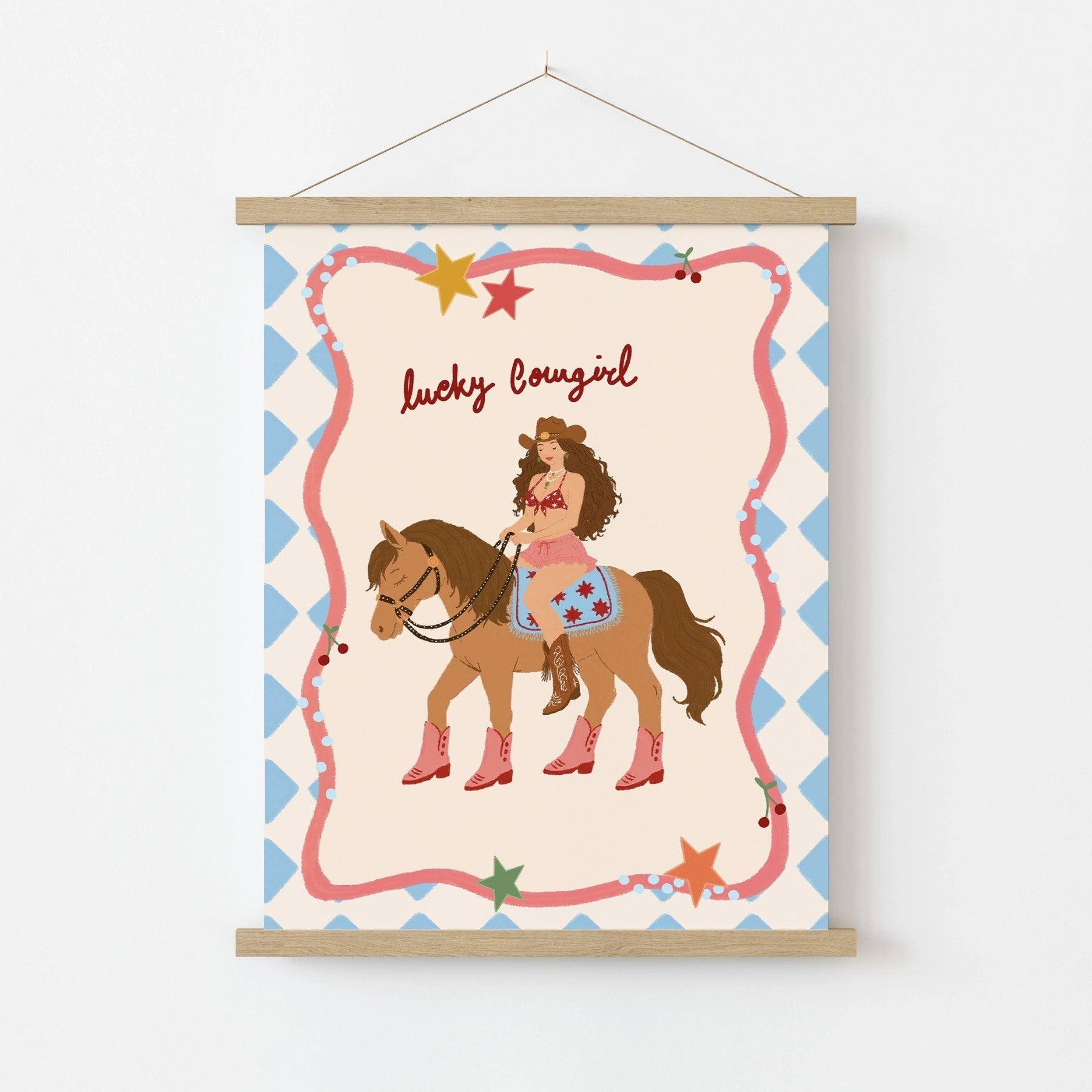 Lucky Cowgirl Wall Art