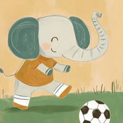 Soccer Elephant – Nursery & kids wall art