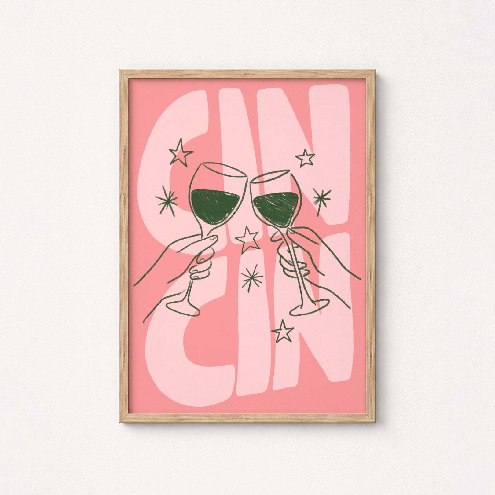 Pink Retro Kitchen Print