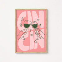 Pink Retro Kitchen Print