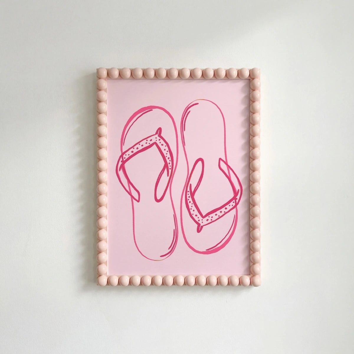 Flip Flops Wall Art – Beach House Summer Print, Coastal Wall Decor