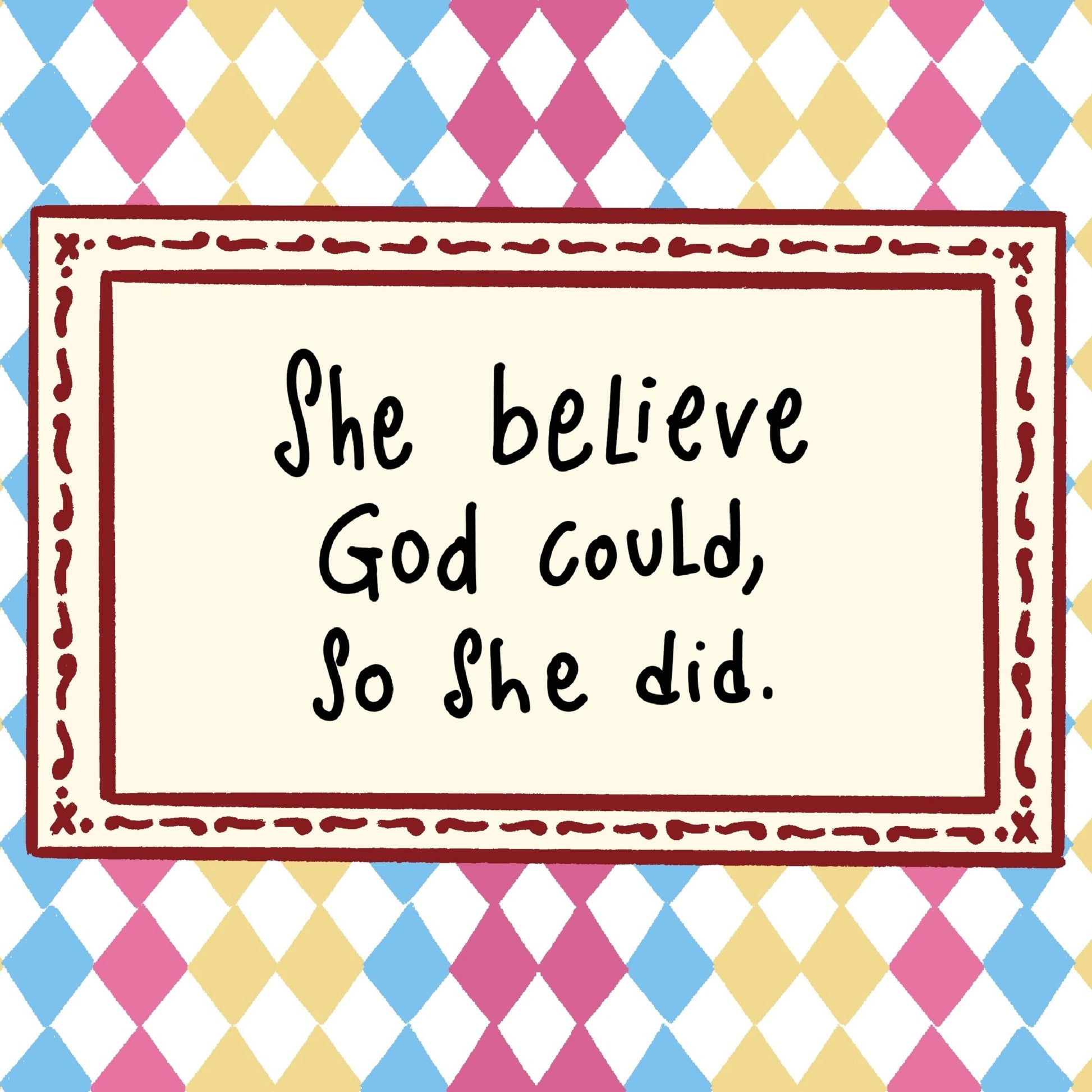 Elle croyait que Dieu pouvait Art mural chrétien