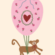 Monkey Balloon – Nursery & kids wall art