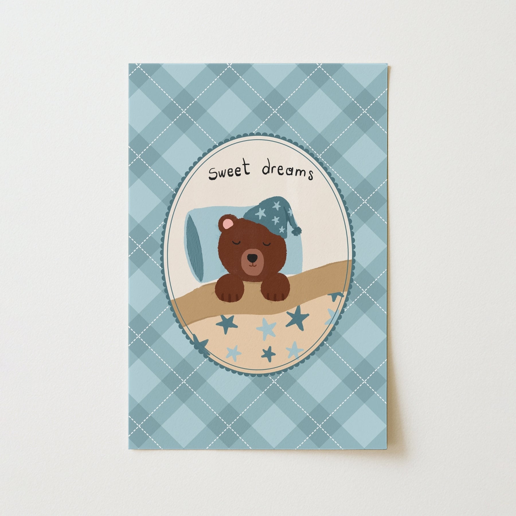 Stampa per cameretta dei bambini "Sweet Dreams Bear"