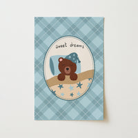 Stampa per cameretta dei bambini "Sweet Dreams Bear"