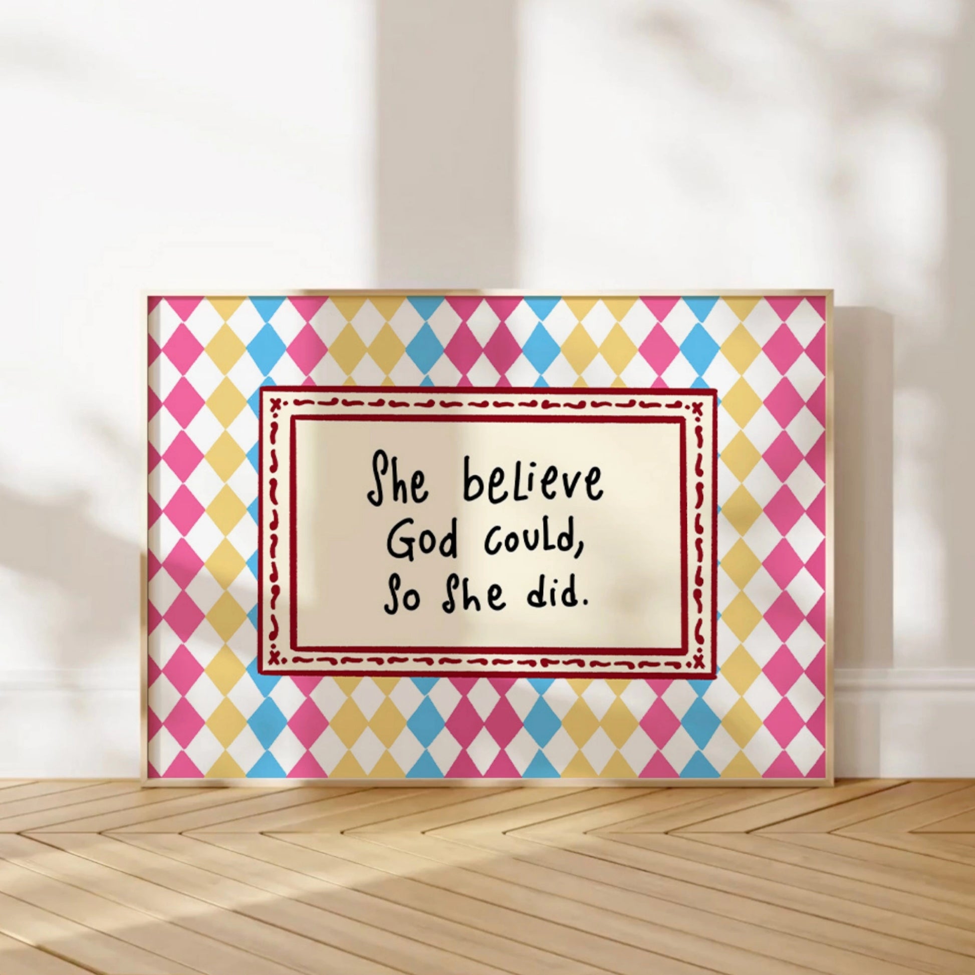 Elle croyait que Dieu pouvait Art mural chrétien