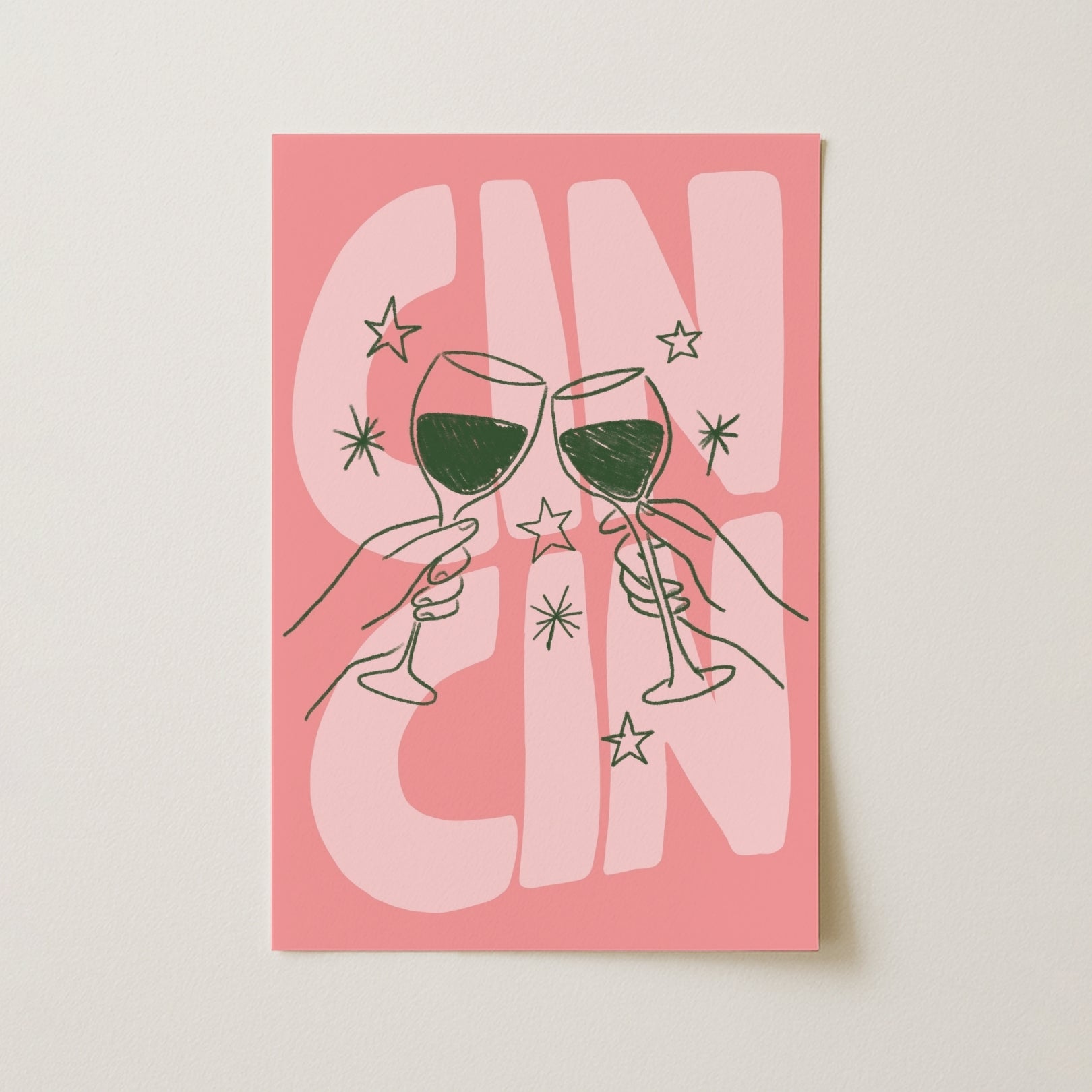 Pink Retro Kitchen Print
