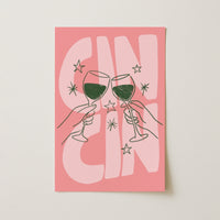 Pink Retro Kitchen Print
