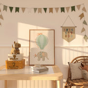 Elephant Hot Air Balloon – Nursery & kids wall art