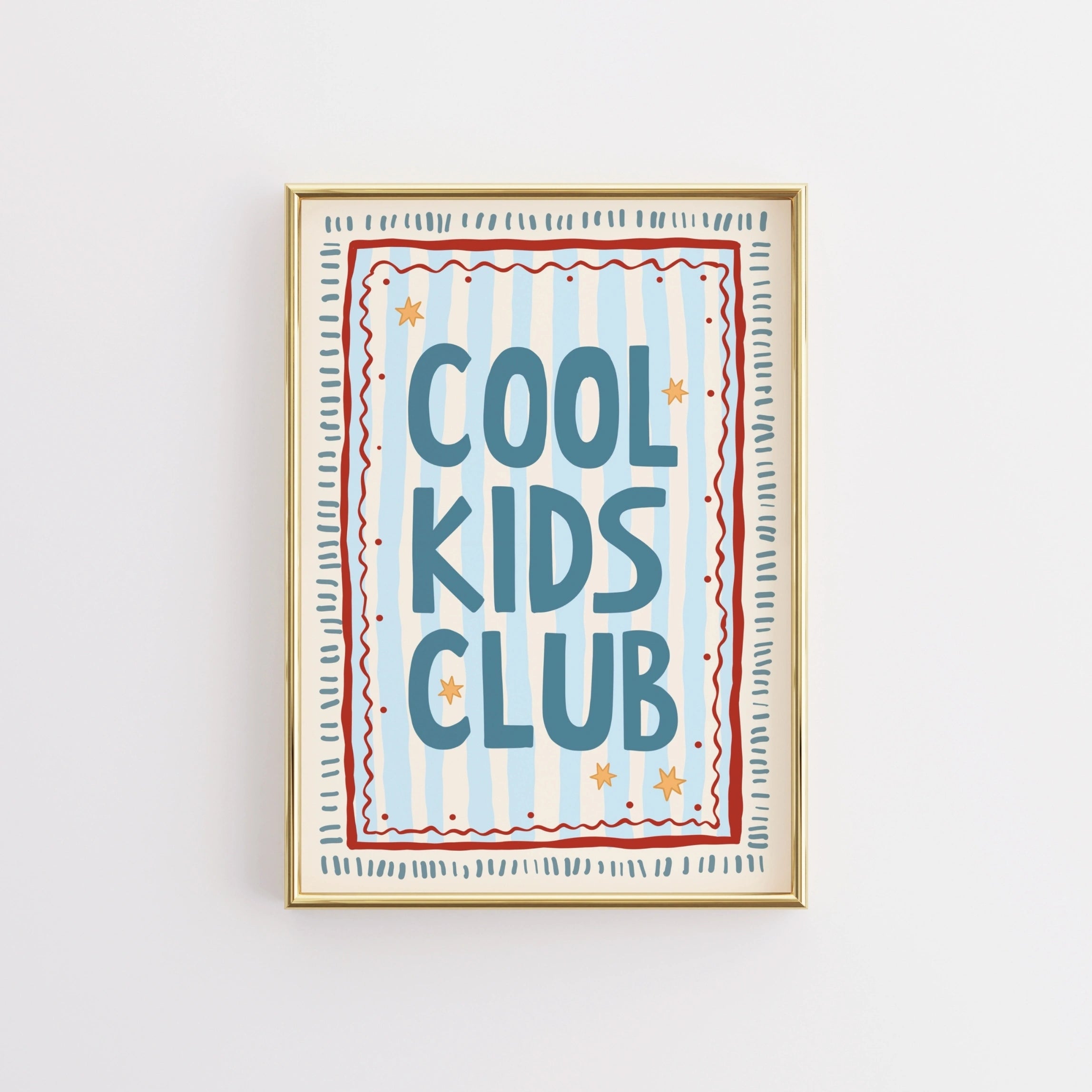 Cool Kids Club Nursery Print