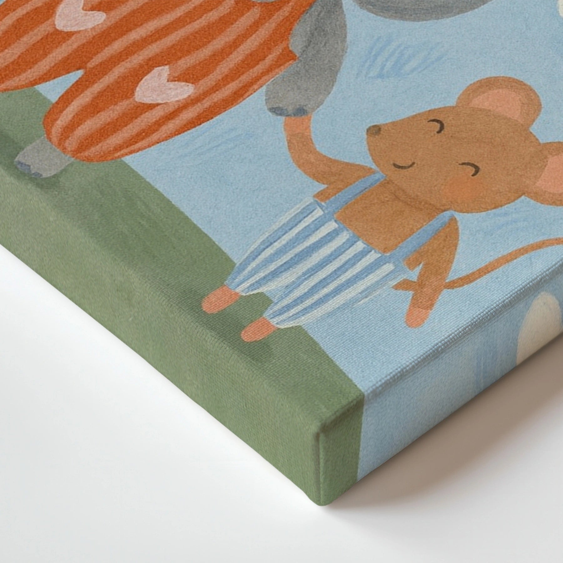Elephant Duck and Mouse Nursery Canvas Print