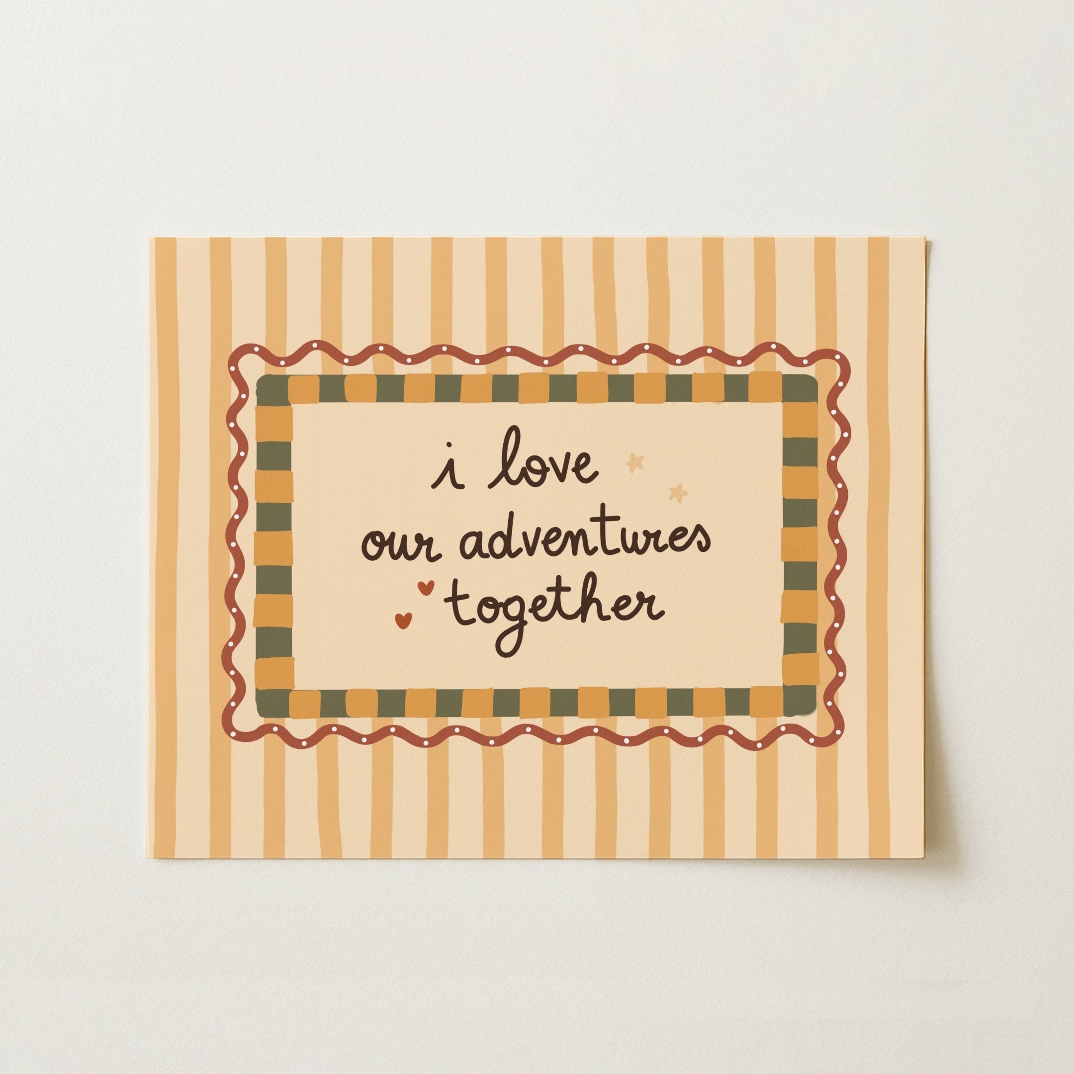 I Love Our Adventures Together – Poster per bambini
