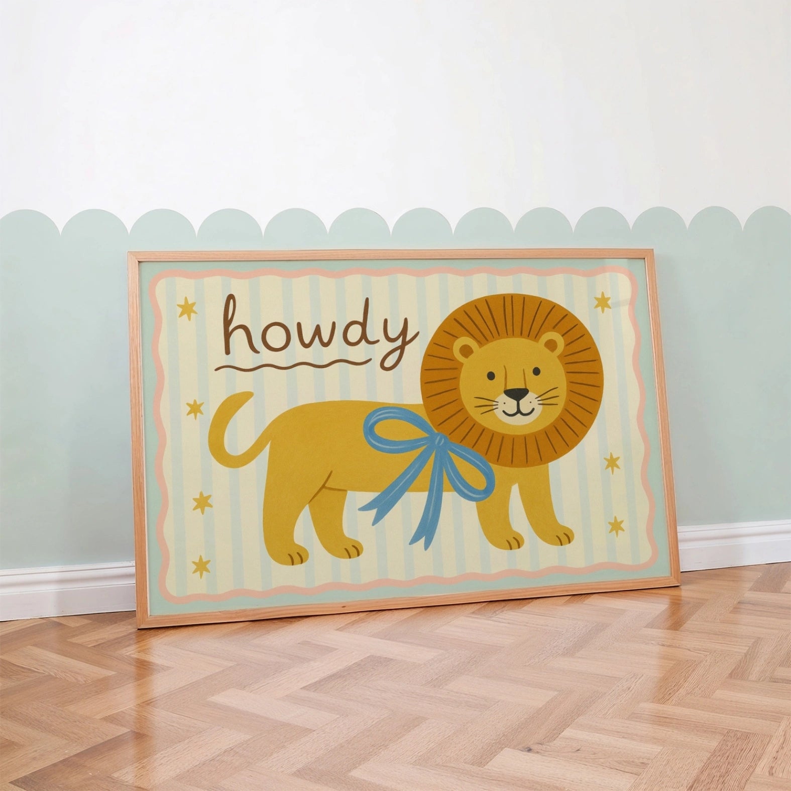Howdy Lion Nursery Print