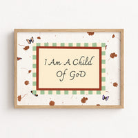 I Am a Child of God Nursery Wall Art