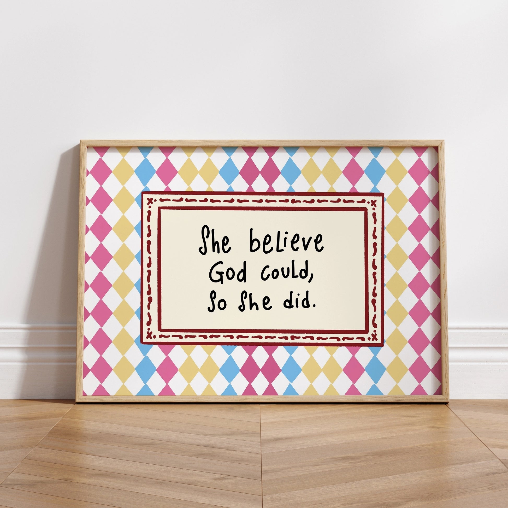 Elle croyait que Dieu pouvait Art mural chrétien