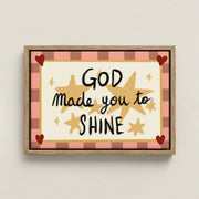God Made You to Shine – Nursery & Kids Canvas Wall Art