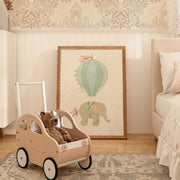 Elephant Hot Air Balloon – Nursery & kids wall art