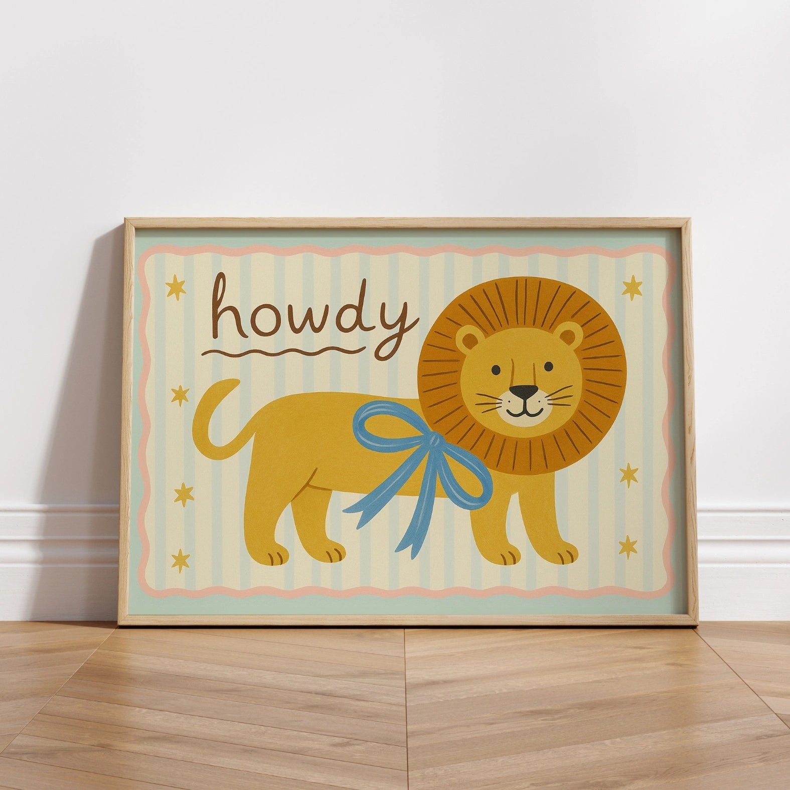 Howdy Lion Nursery Print