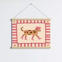 Cowgirl Dog Nursery Print