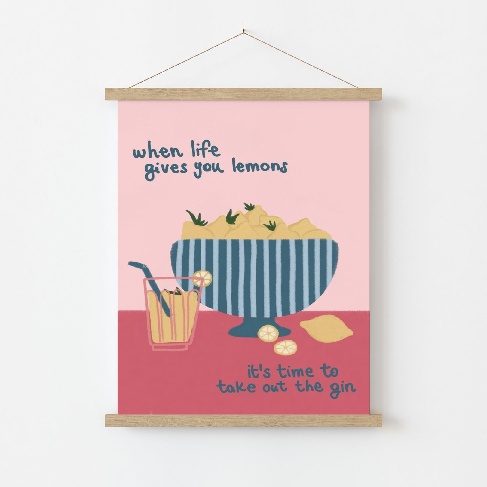 Poster retrò rosa bevande, decorazioni per pareti cucina