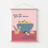 Poster retrò rosa bevande, decorazioni per pareti cucina