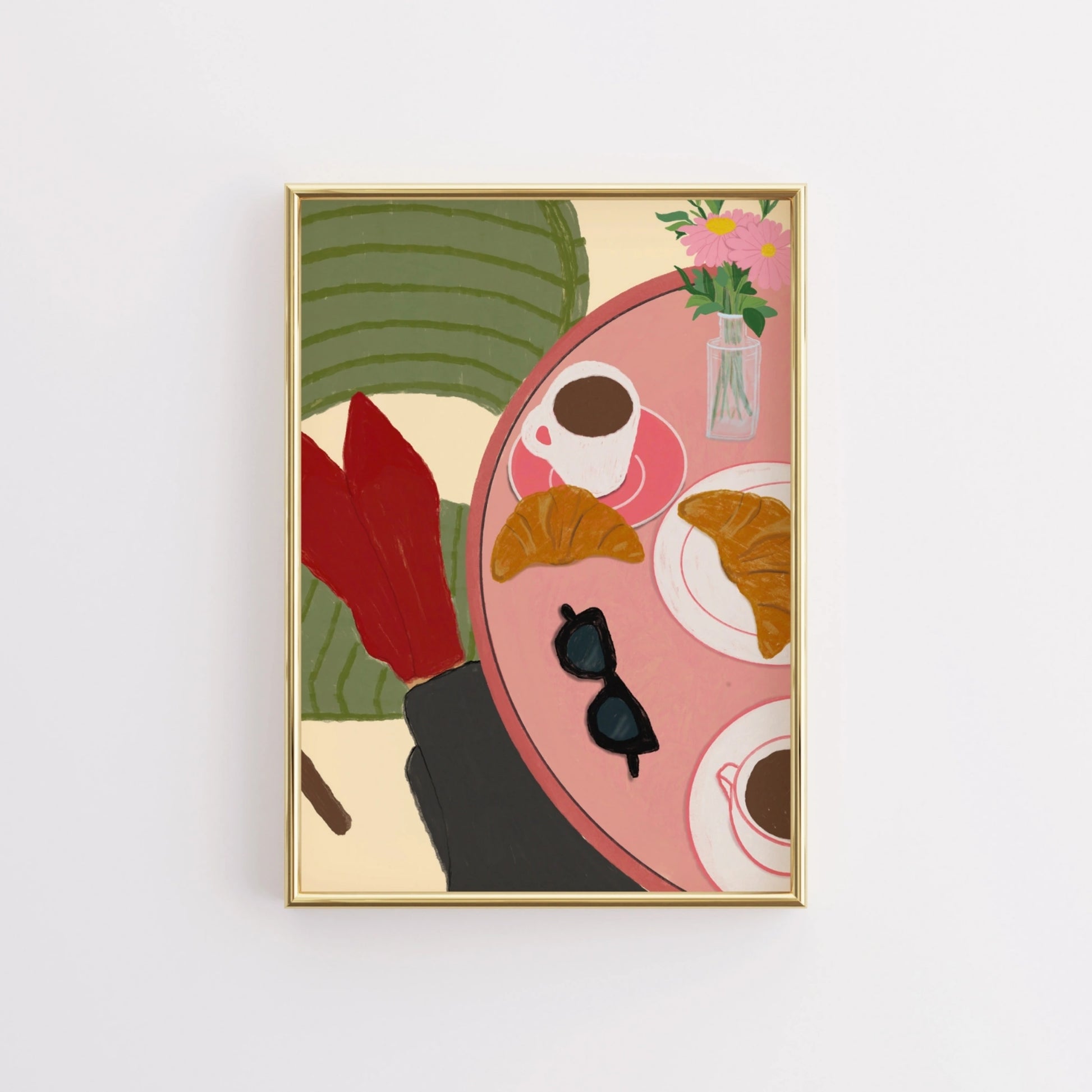 Decorazione murale per la tavola da pranzo italiana – Stampa di pasta, vino e cucina